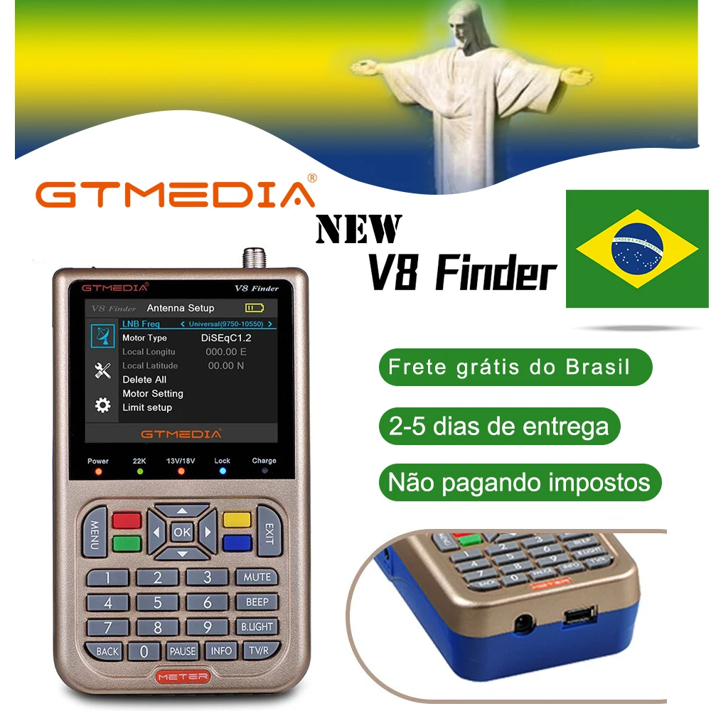 GT медиа/Freesat V8 Finder HD DVB-S2 цифровой спутниковый искатель высокой четкости спутниковый искатель DVB S2 спутниковый измеритель Satfinder 1080P