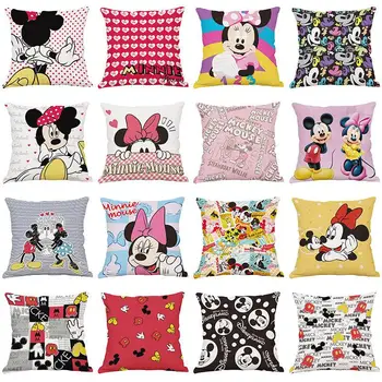 

45x45cm Mickey Minnie Cushion Cover Cartoon Throw Pillows Minnie Home Textile Pillow Cover Christmas Decorations for Home
