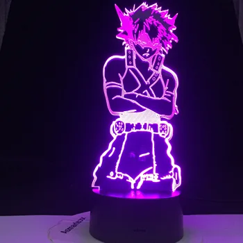 

Kids Child Bedroom Decor Nightlight Led Night Light My Hero Academia Katsuki Bakugo Figure 16 Color Changing Desk 3d Lamp Gift