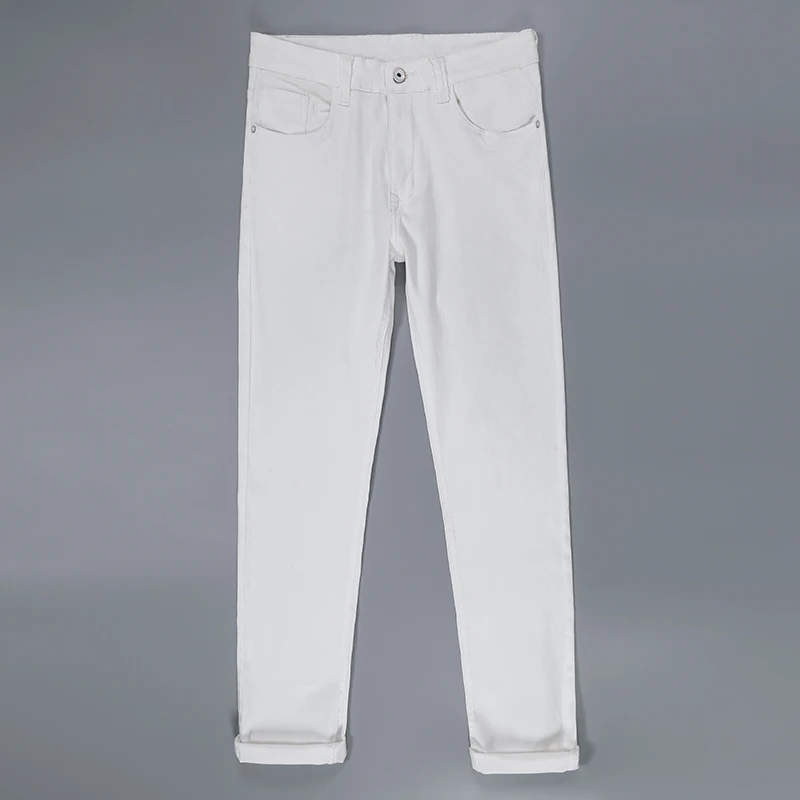 

High Quality Fashin White Slim Jeans 2020 Autumn New Pants Classic Style High Quality ElasticTrousers Male Brand