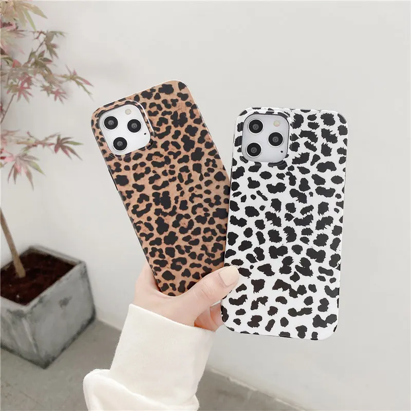 Fashion Cool Leopard Print Pattern Phone Case For iPhone 11 12 Mini Pro Max 7 8 Plus SE 2020 X XR XS Max Animal Soft IMD Cover