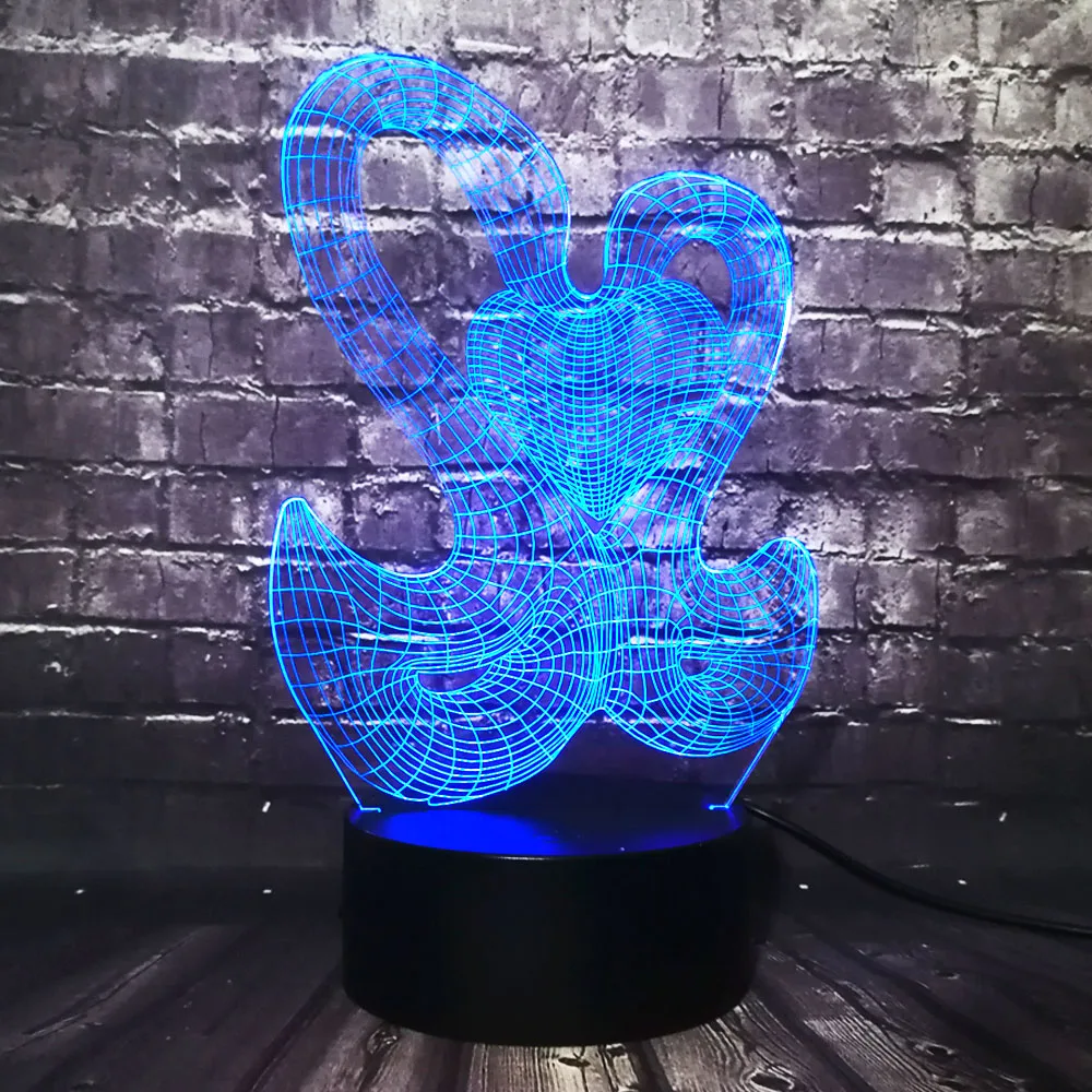 Новинка 3D Визуальный светильник Гусь сладкая любовь Led девушка комната теплый ночник декоративный креативный подружка День рождения Рождество праздник подарок