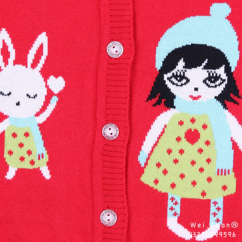 

Pick Code 2019 Sweater Autumn And Winter Double Layer GIRL'S Cardigan Coat Trend Finger Heart White Rabbit Hot Selling Crew Neck