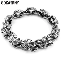 Мужской браслет, модный подлинный Браслет из нержавеющей стали, модные панк ювелирные изделия, Рождественская распродажа, голограмма, браслеты с крокодиловым животным, подарок