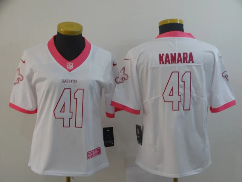 For women Женский взрослый Орлеан высокого качества Saints Alvin Kamara home Jersey - Цвет: For women