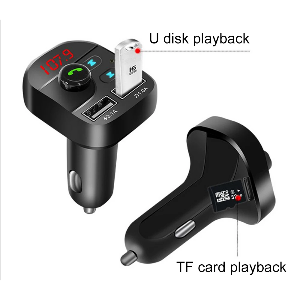 Car Kit 2.1A Accessories Handsfree Receiver Wireless Bluetooth Transmitter LCD MP3 Player USB Charger | Автомобили и мотоциклы