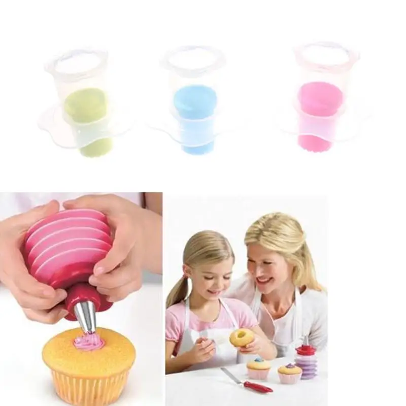 Пластик формы для выпечки кекса ящик удаления торт Плунжер кексов нож сердцевины