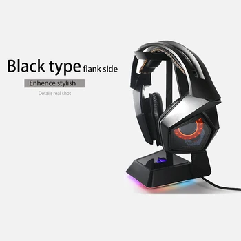 

RGB Headphones-Stand-Holder Earphone Display-Rack 5V USB Expansion Port