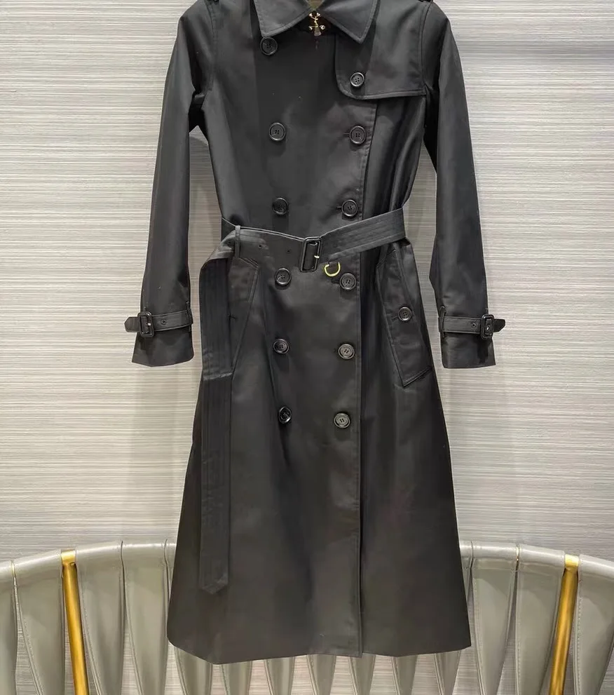 The new 2020 trench coat for women in the middle of the long spring dress new waist trench coat for women in the long coat waterproof parka