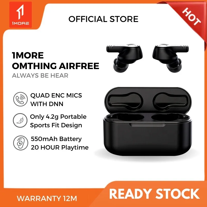 1MORE Omthing AirFree Tws Bluetooth наушники беспроводной проводные 4 микрофоном ENC 7 мм