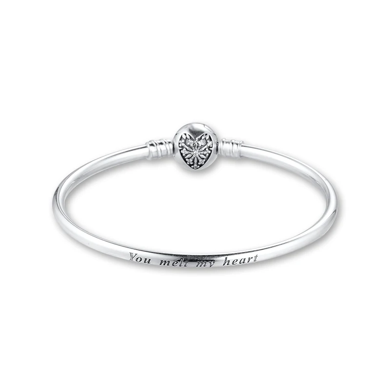Heart Charm Bangle Bracelets 