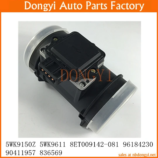 

Mass Air Flow Sensor OE No. 5WK9150Z 5WK9611 8ET009142-081 96184230 90411957 836569