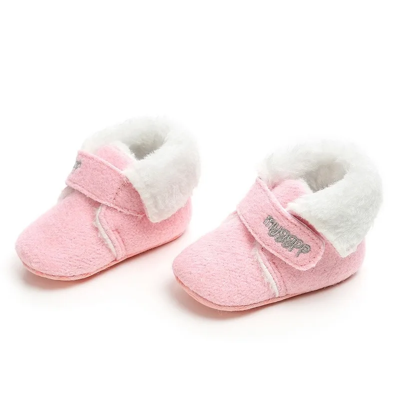 Первые ходунки для малышей; обувь для новорожденных девочек; обувь для мальчиков и девочек со звездами; удобные хлопковые мягкие Нескользящие теплые ботинки для младенцев