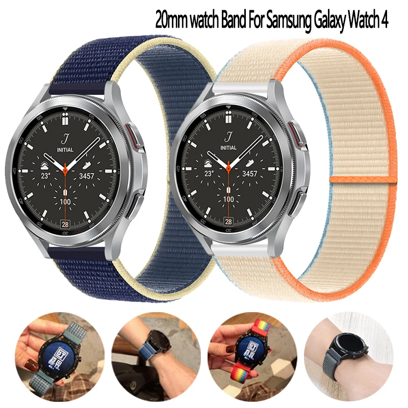 Ремешок нейлоновый для Samsung Galaxy watch Active 2 40 мм 44 спортивный браслет наручных часов