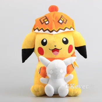 

36cm Cute Pikachu Plush Toys New Style Pikachu Dolls with rabbit Plush Toys Doll Peluche Japan Anime Peluche Women Kids Gift