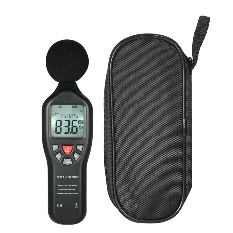 

30-130Db Lcd Sound Level Decibel Meter Logger Tester Noise Measurement Time Display Auto Off Setup with Data Logging Function