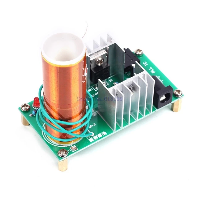 

A7-- Tesla Coil DIY Electronic Kit Parts Production Kit 15W MINI Music Loudspeaker Kit Electronique Music Production 3.5 Socket