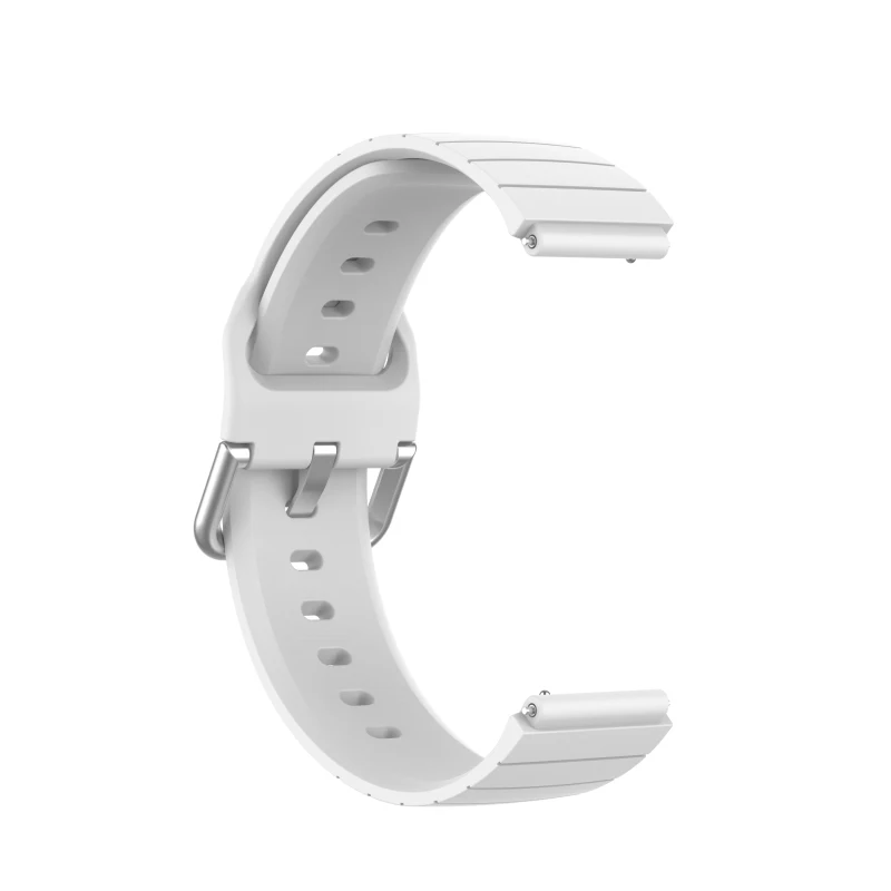 Anti Buckle Strap For Xiaomi Mi Watch Medical Grade Silicone Replacement Wristband Stainless Steel Silver Buckle Material PTCS