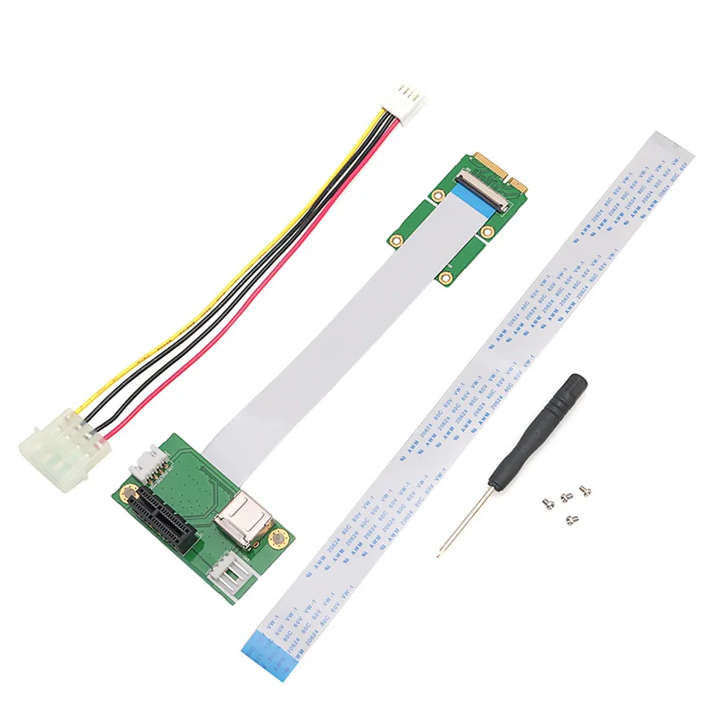 

Express PCI-E to PCI-E Mini 1X Extension Cord Adapter Card with USB Riser Card