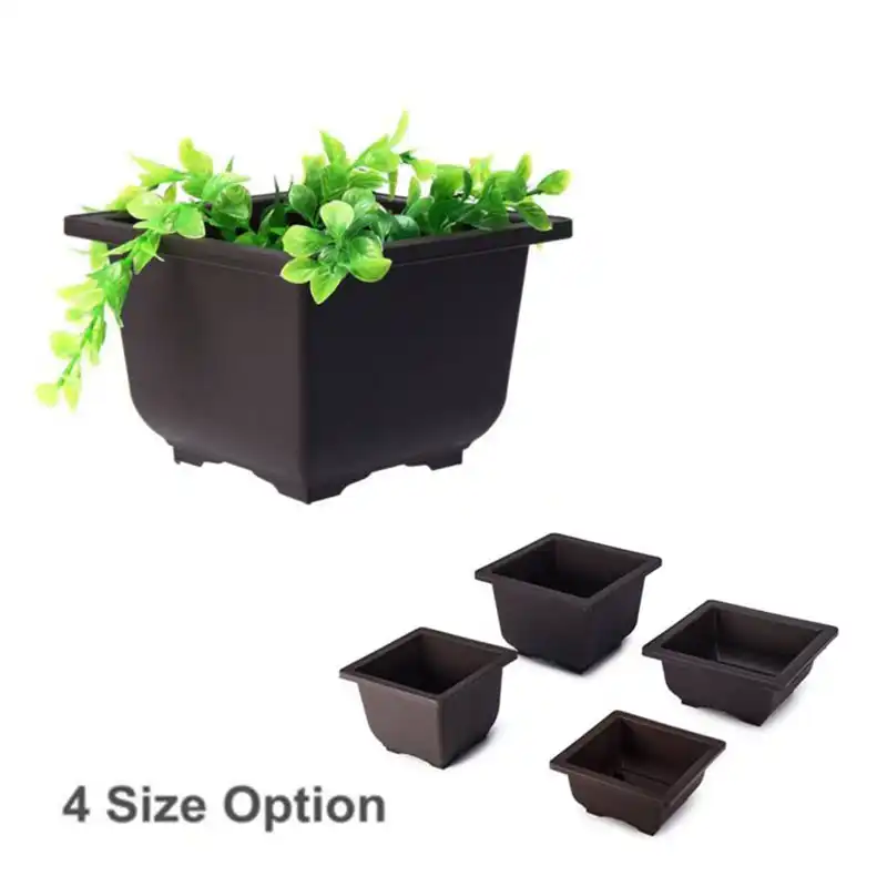 Flower Pot Balcony Square Rectangle Basin Bonsai Plant Planter Bowl Nursery Tray