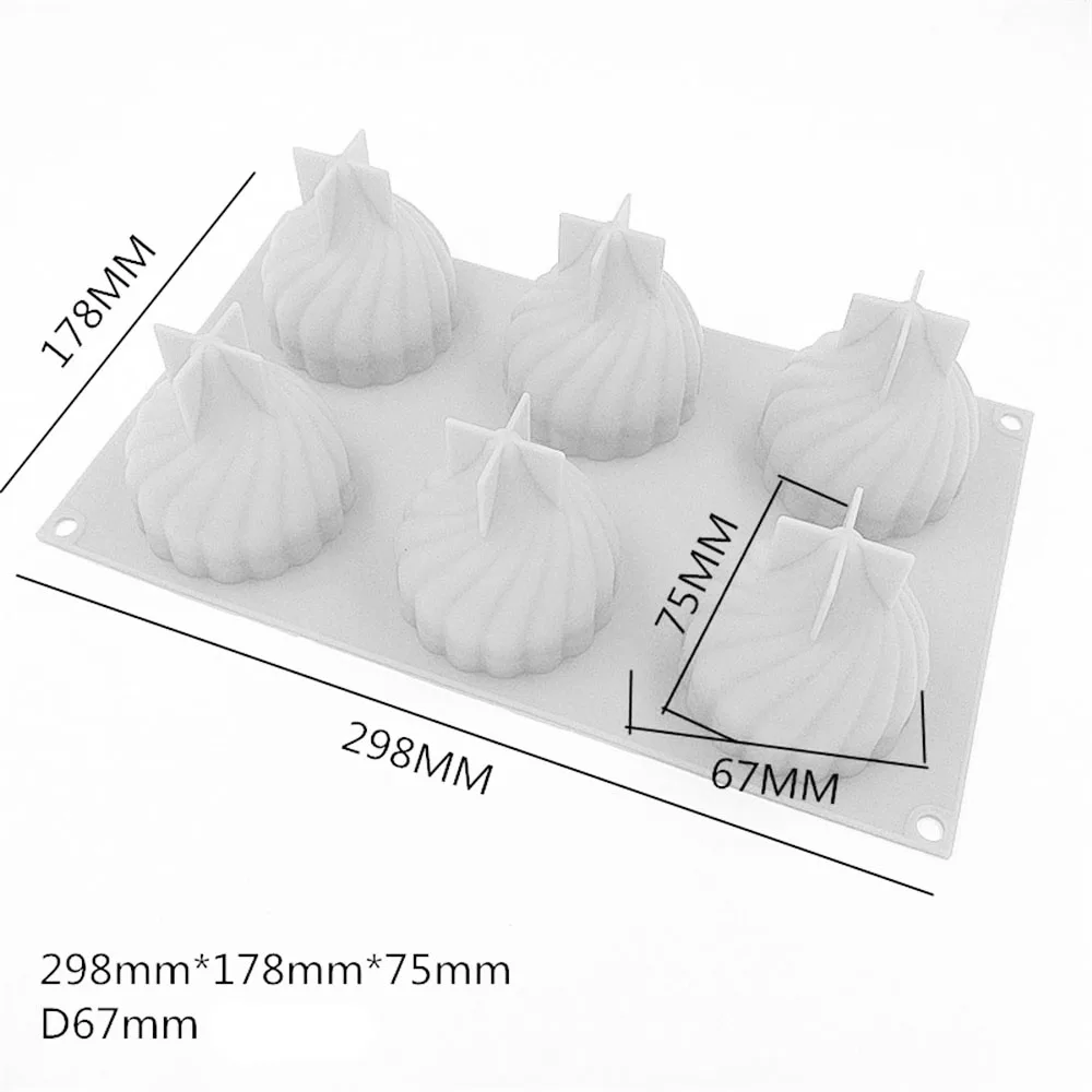 

New Silicone Spiral Shape Food Grade Silicone Cake Mold Pan 3d Fluted Cake Mould Form Bread Bakery Baking Tools Bakeware