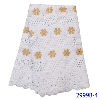 

Milk Silk African Dry Lace Fabric High Quality Cotton Eyelet Fabric Lace Top African Cord Lace With Stones For Women GD2999B-4