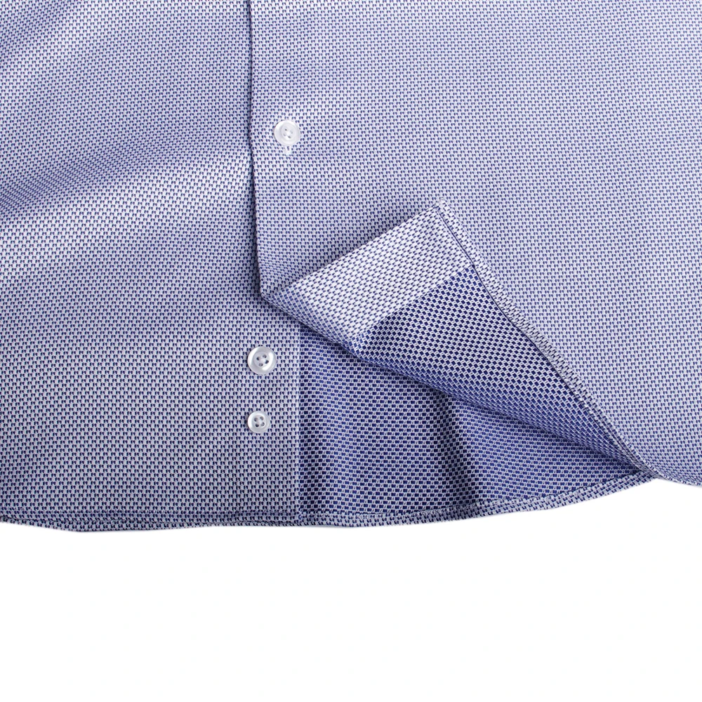 Men 80s 2-ply Cotton Patterned Dress Shirt