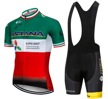 

2019 TEAM ASTANA BLUE Cycling Clothing Bike jersey Ropa Quick Dry Mens Bicycle summer pro Cycling Jerseys gel pad bike shorts