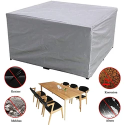 Versatile Waterproof Outdoor Furniture Cover in Silver - 330X220X70CM (Silver)