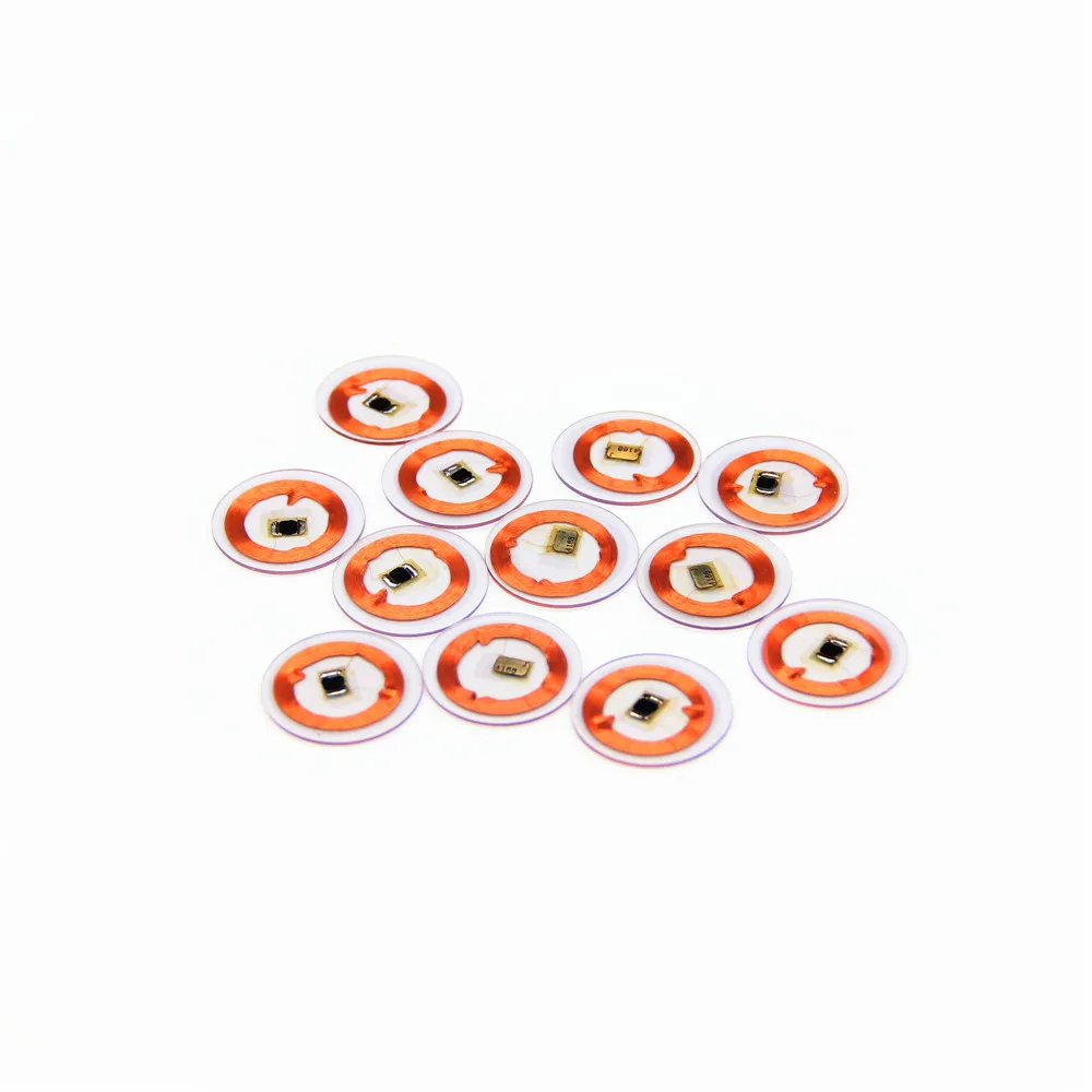 

100pcs 20mm EM4100 TK4100 ID Transparent Circular Coin Read Only Card Keyfobs 125khz RFID Proximity Key Fob Token Access Control