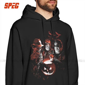 

Man Hooded Sweatshirt Super Villains Halloween Friday The 13th Horror Vintage Hoodie Jason Voorhees Michael Myers Hoodie Shirt