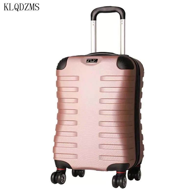 KLQDZMS 1" 26" 30 дюймов модные классические сумки на колёсиках Брендовые женские чемодан на колесиках мужская дорожная сумка Hardside