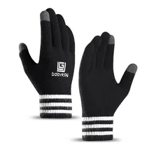 Зимние осенние мужские вязаные перчатки с сенсорным экраном высокого качества мужские утепленные шерстяные кашемировые однотонные перчатки мужские варежки деловые