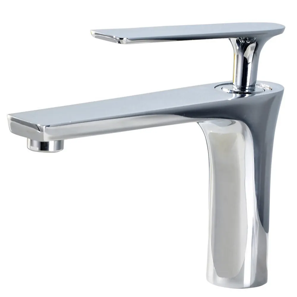 

Chrome Copper Wash Basin Sink Faucets Bathroom Mixer Faucet Hot and Cold Water Tap