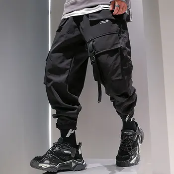 

Hip Hop Track Pants 2020 Korean Style Joggers Fashions Techwear Pants EXO Mens Baggy Pants 5XL Streetwear Harem Trousers