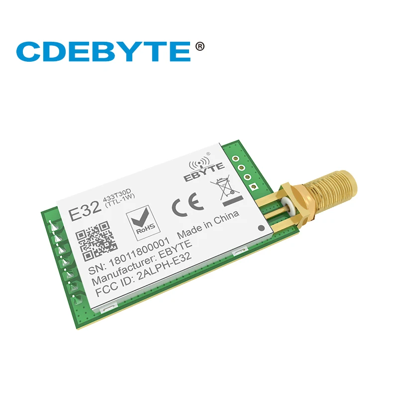 Wireless Serial Port LoRa Spread Spectrum module 30dBm 8km LoRa Transceiver Module UART E32 433T30D 433MHz 4