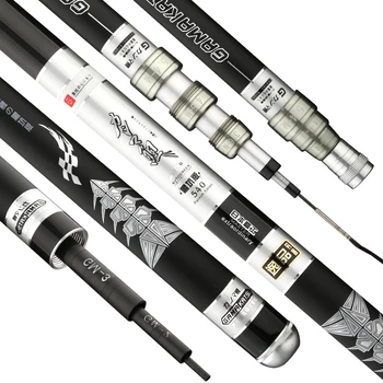 

Carbon Telescopic Fishing Rod 28 Tune Super Hard Carp Fishing Pole Positioning Taiwan Fishing Olta Hand Canne 4.5m-7.2m De Pesca