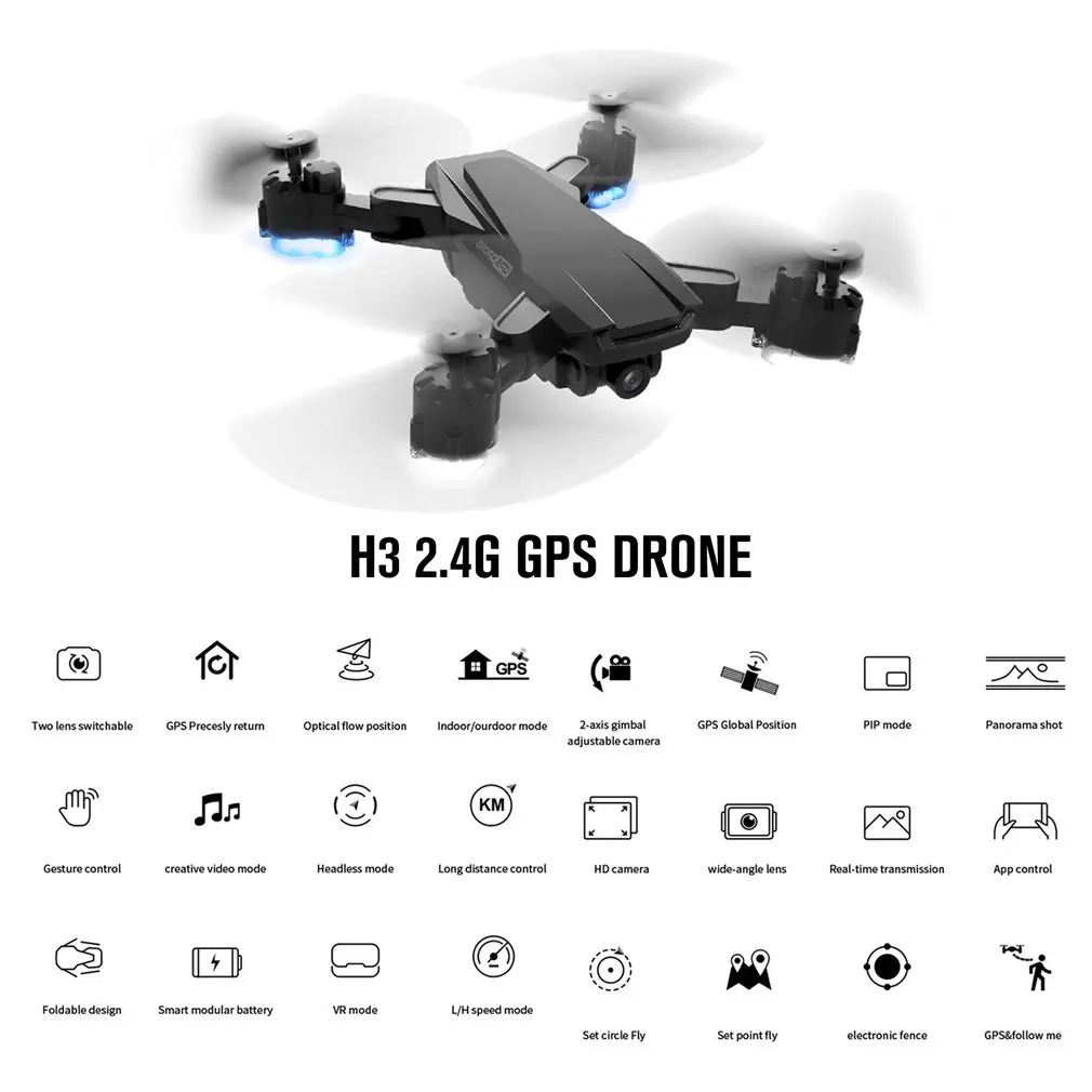 H3 Дрон HD 4K wifi передача 4K HD камера оптический поток парение с для Rc Дрон VR режим дроны Квадрокоптер Дрон игрушка