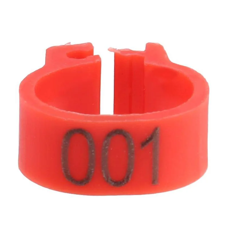 100 шт пронумерованные кольца для лап 8 мм ножные кольца для кур голубей 001-100 BJStore