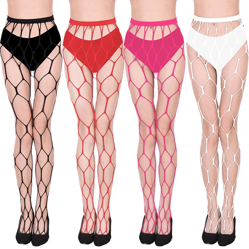 Women Fashion Sexy Big Fishnet Stockings Lady Perspective Hollow Hole  Elastic Force Mesh Fishnet Pantyhose - Tights - AliExpress