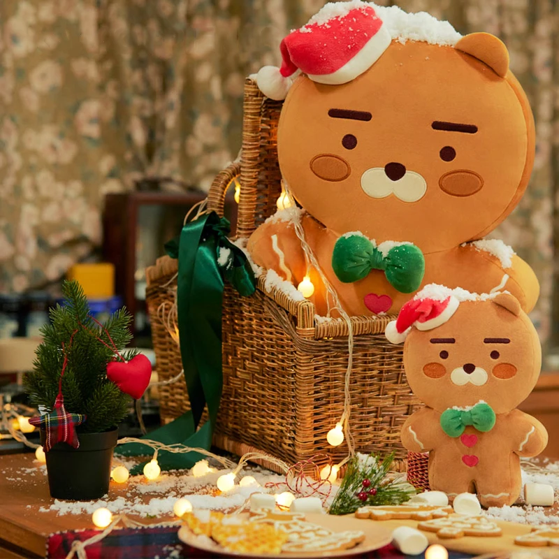 Cute gingerbread man lion Ryan plush doll creative toy kawaii room sofa decoration Christmas girl gift | Игрушки и хобби