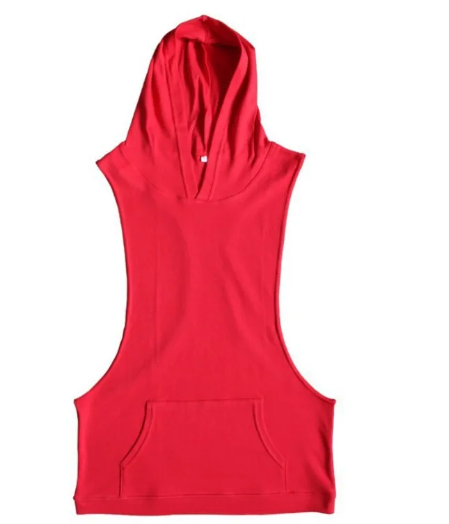 

Fitnesswol Fitness Wolf Summer Outdoor Sports Sleeveless Vest Men's Hooded Pullover Waistcoat