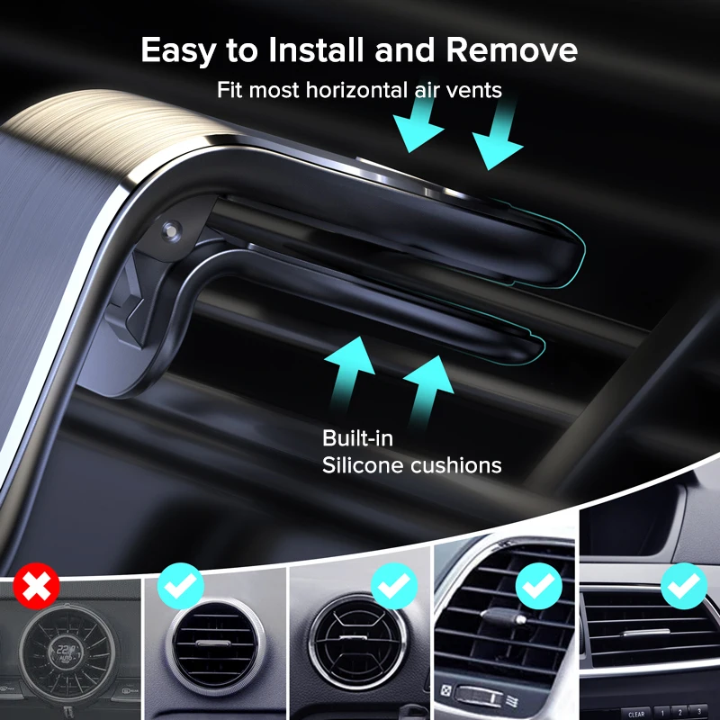 QOOVI Magnetischer Auto-Handyhalter, Lüftungsschlitz-Halterung, 360 Grad, für iPhone, Samsung, Xiaomi - Image 5