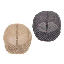 Мужская Летняя Солнцезащитная шляпа с козырьком, сетчатая Повседневная дышащая плоский берет