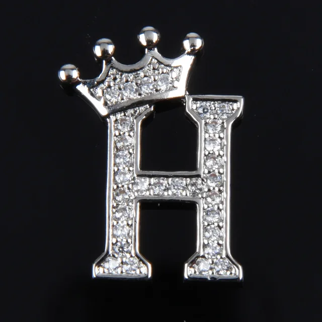 Hot Sale Metal Croc Shoe Charms Crown Letter Bling Rhinestone Shoes Decorations High Quality Butterfly Wristband Accessories g1008