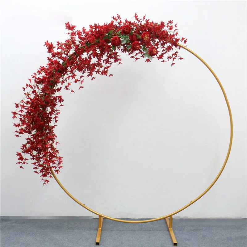 Bebe fiesta boda аксессуары decoracion de hierro forjado anillo redondo arco telon de fondo redondo arco cesped seda искусственные