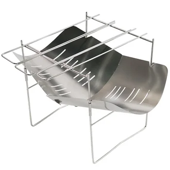 

Ultralight outdoor wood stove burner multifunctional folding alloy heating stove barbecue charcoal stove