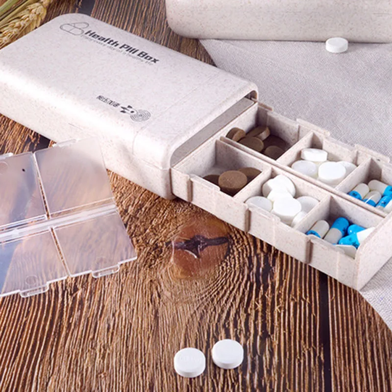 6 Cells Pill Cases for travel Portable Medicine Storage Box PP Medicine Drawer tablet Container Drugs Capsule Dispenser pillbox