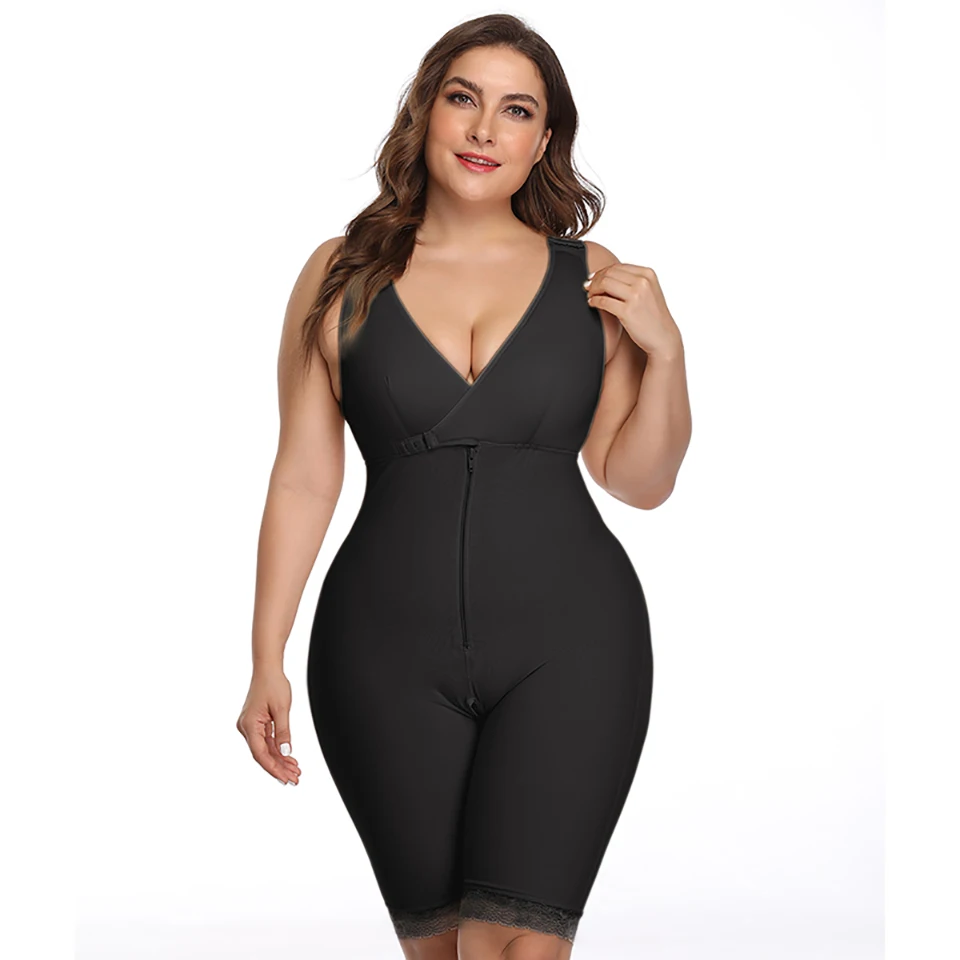 TOPMELON Body Shaper женские Связки и Корректирующее белье нижнее белье для похудения комбинезон большого размера без рукавов на молнии с открытой промежностью