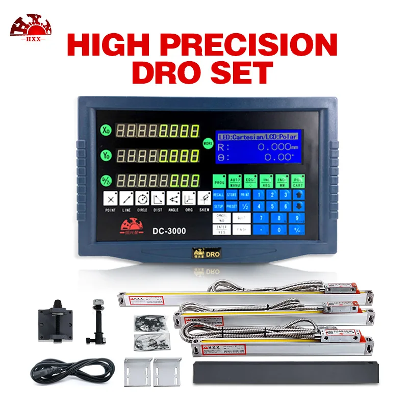 3Axis Digital Readout DRO DC-3000 With 3pcs 1um 50-1000mm Linear Scales Encode For lathe Milling Machine | Инструменты